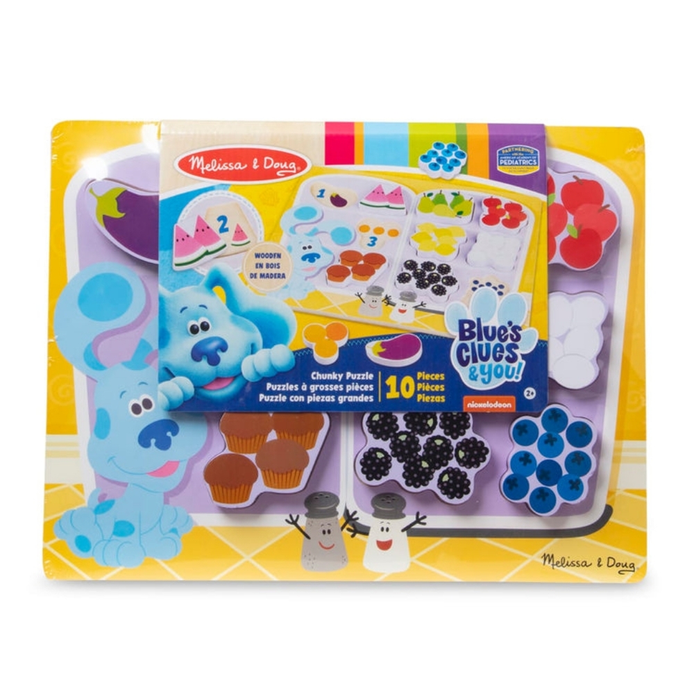 Melissa & Doug Blue's Clues & You! Wooden Chunky Puzzle - Fridge Food